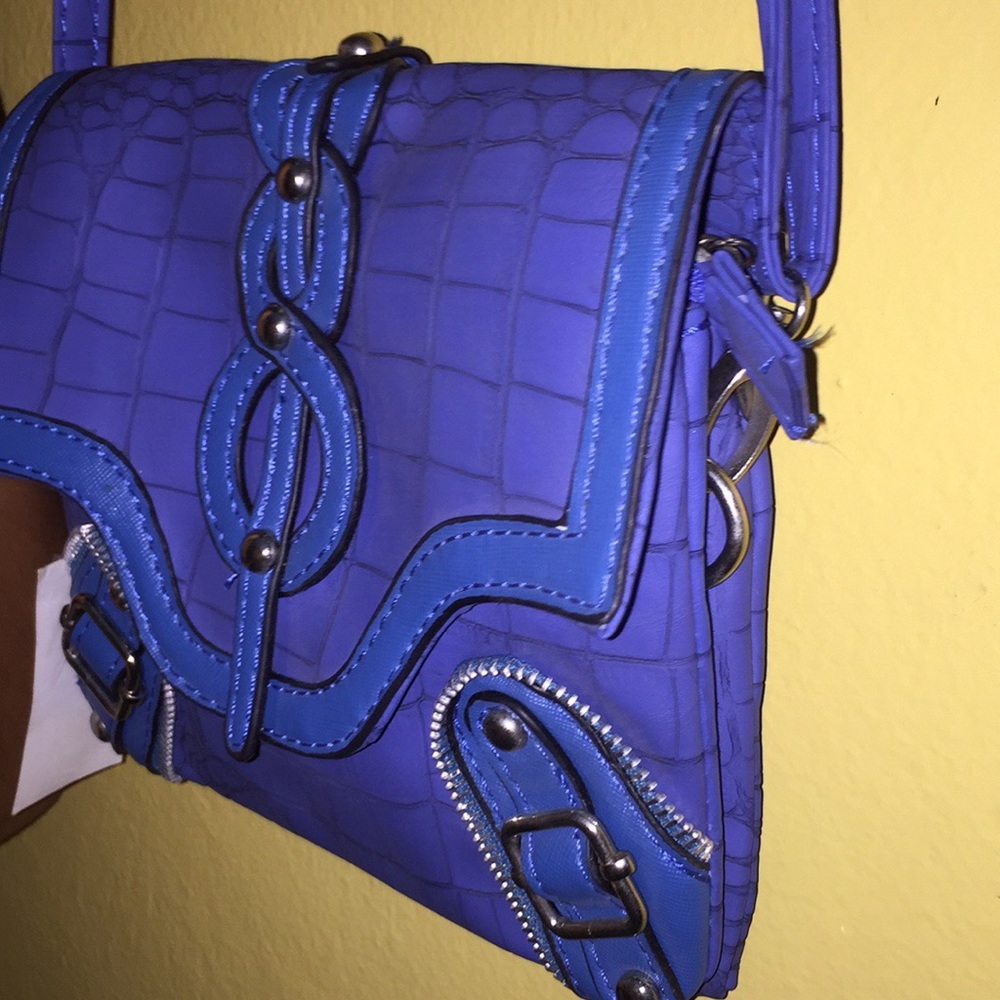 NWT BLUE PURSE TWO POCKETS